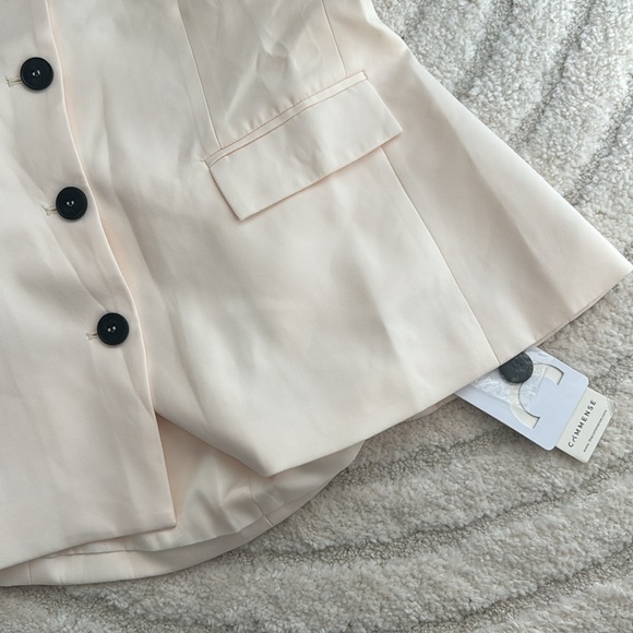 NWT Sweetheart Button Up Tube Top COMMENSE - Picture 9 of 11